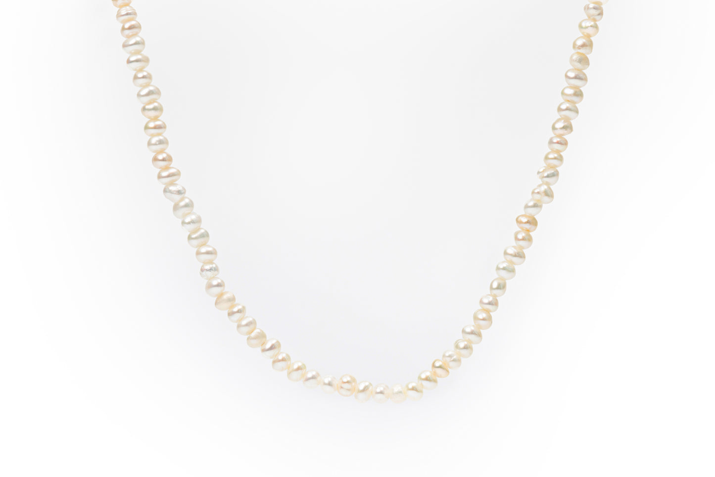 Row Necklace with Mini Freshwater Pearl