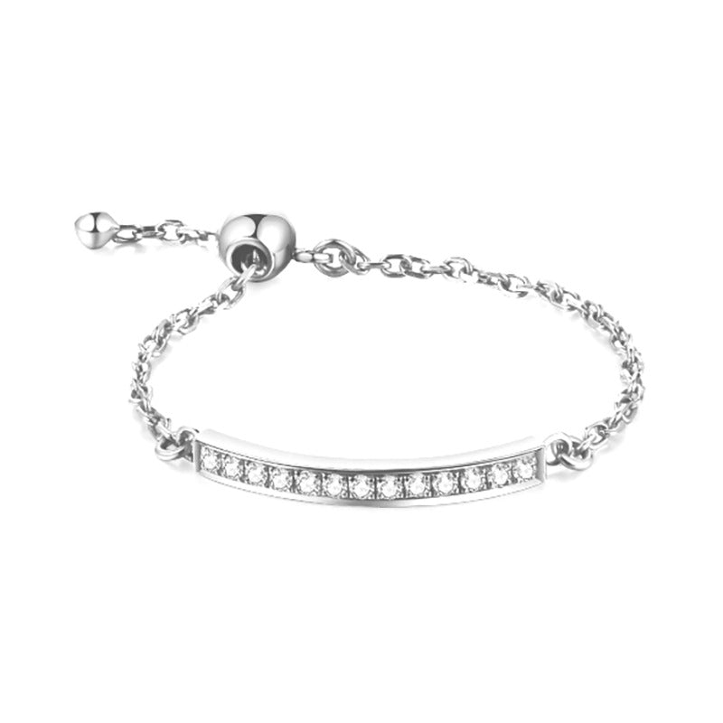 Zircon Silver Chain Ring for Women