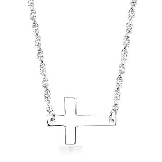 Cross Pendant Silver Necklace for Women