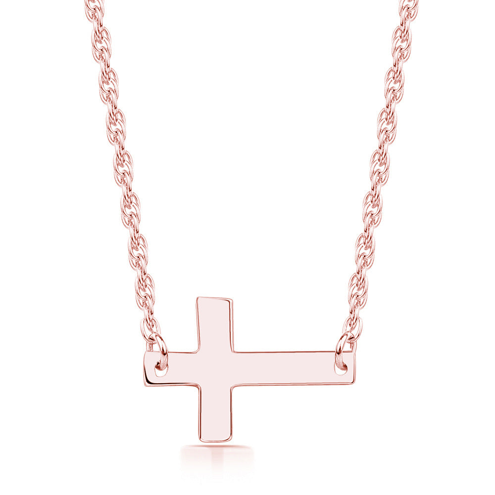 Cross Pendant Silver Necklace for Women