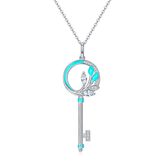 Wheat Enamel Silver Necklace for Women