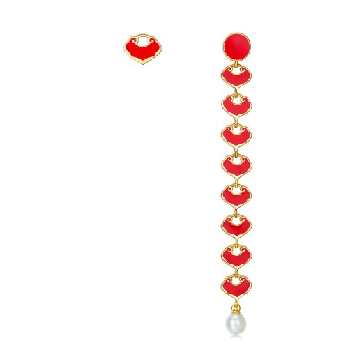 Happiness Wishes Enamel Earrings for Women