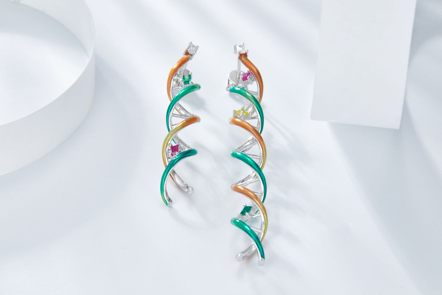 DNA Enamel Pendant Earrings for Women