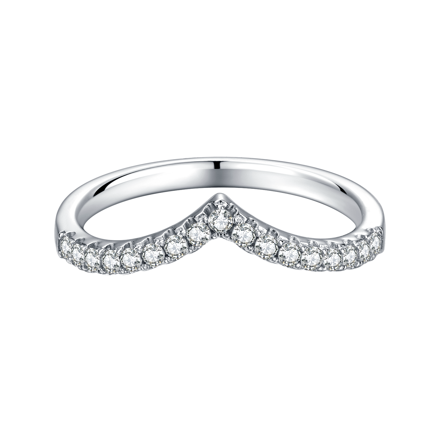 V Eternity Moissanite(0.33ct) Ring for Women