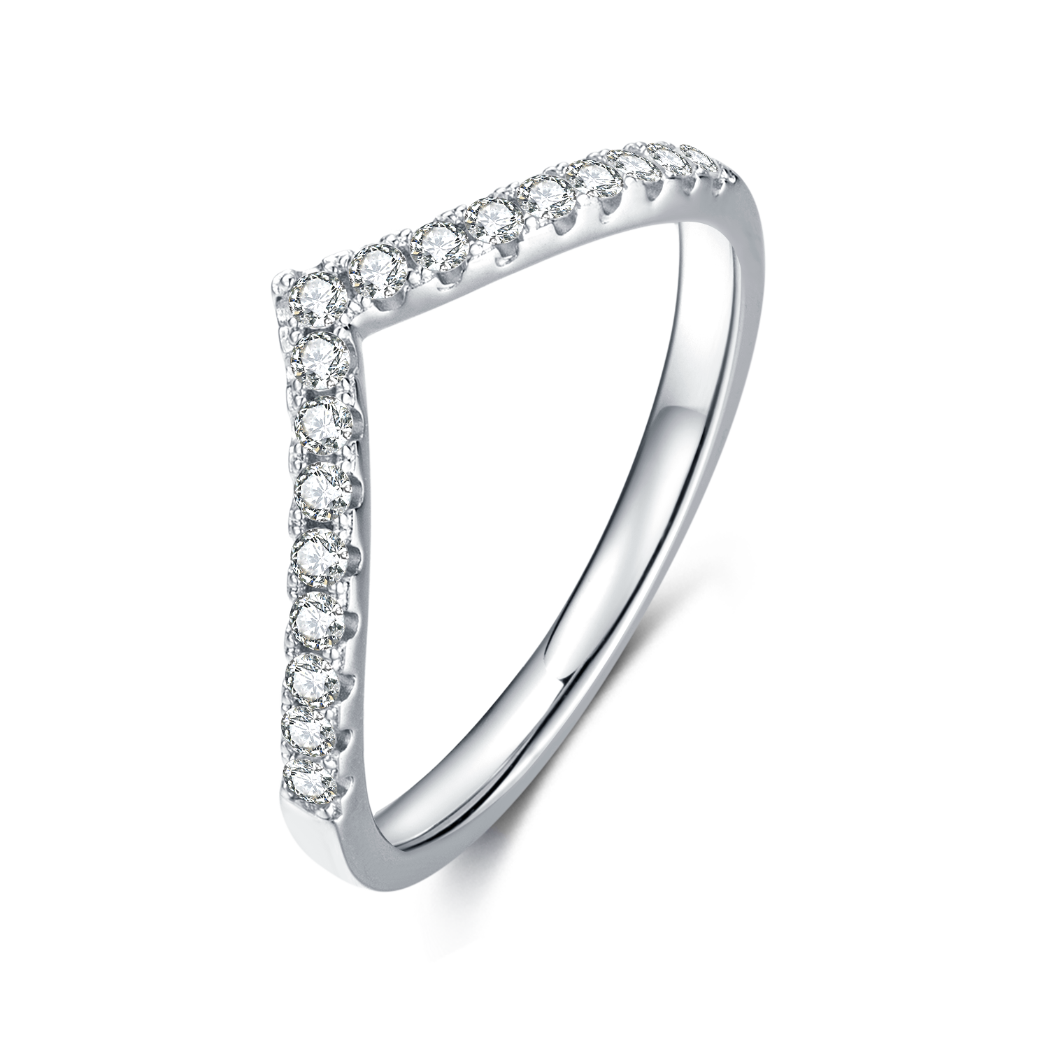 V Eternity Moissanite(0.33ct) Ring for Women