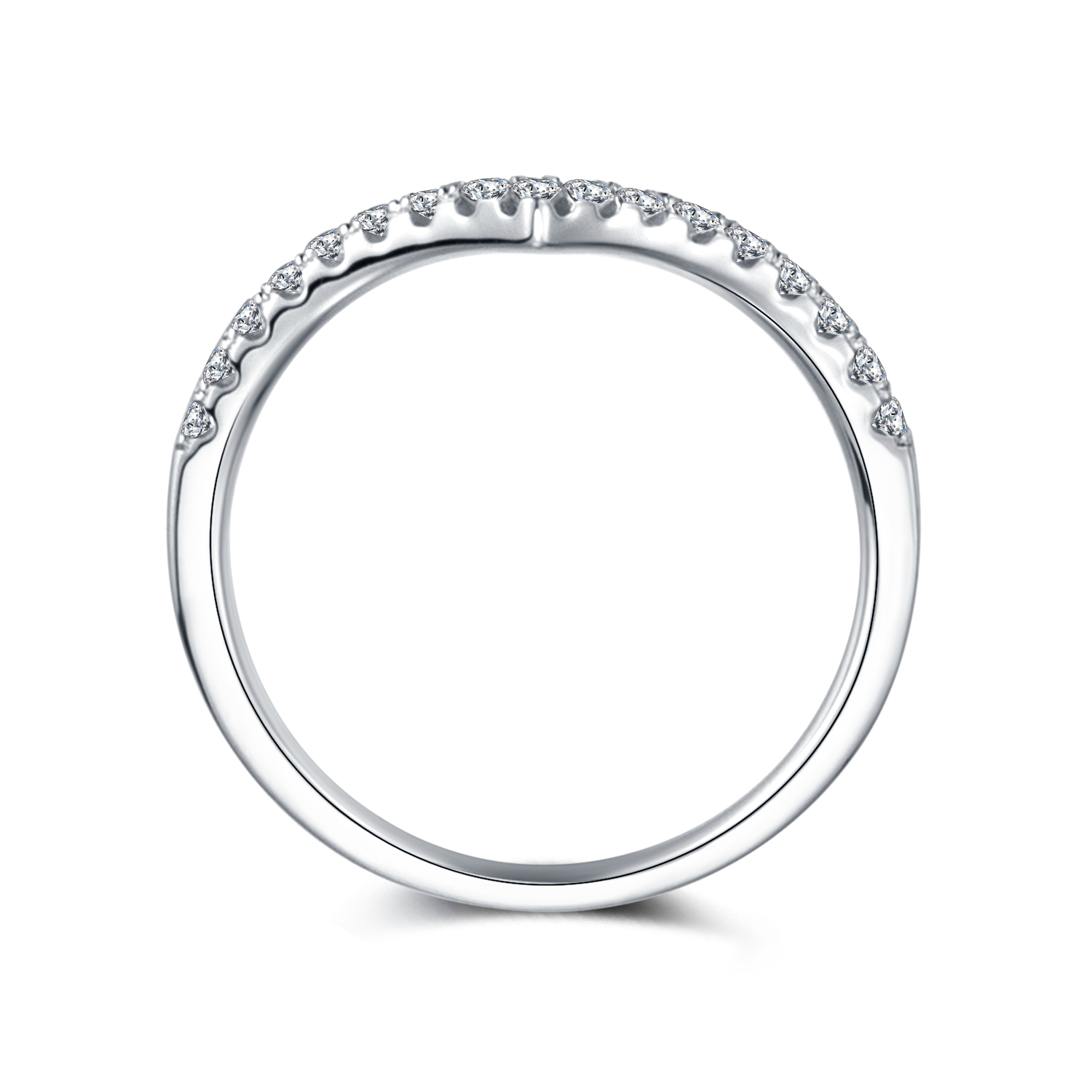 V Eternity Moissanite(0.33ct) Ring for Women