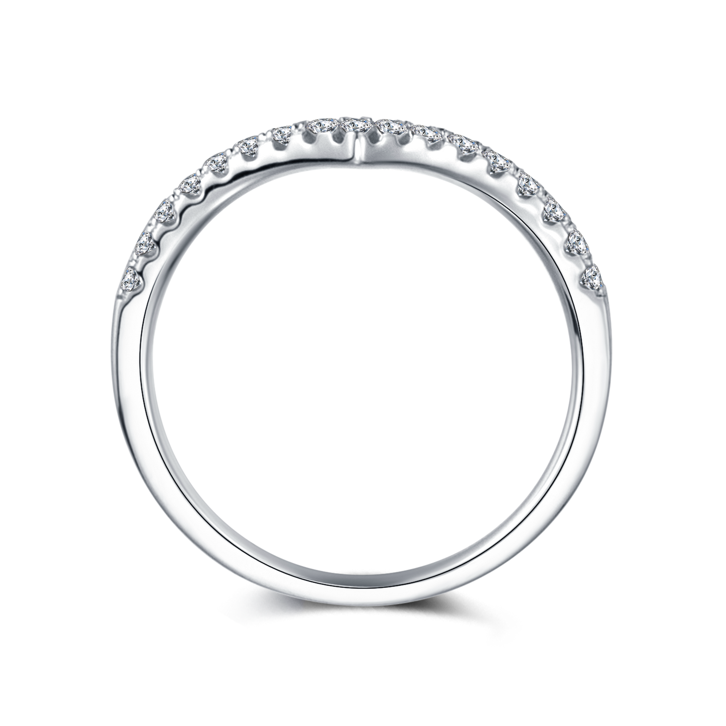 V Eternity Moissanite(0.33ct) Ring for Women