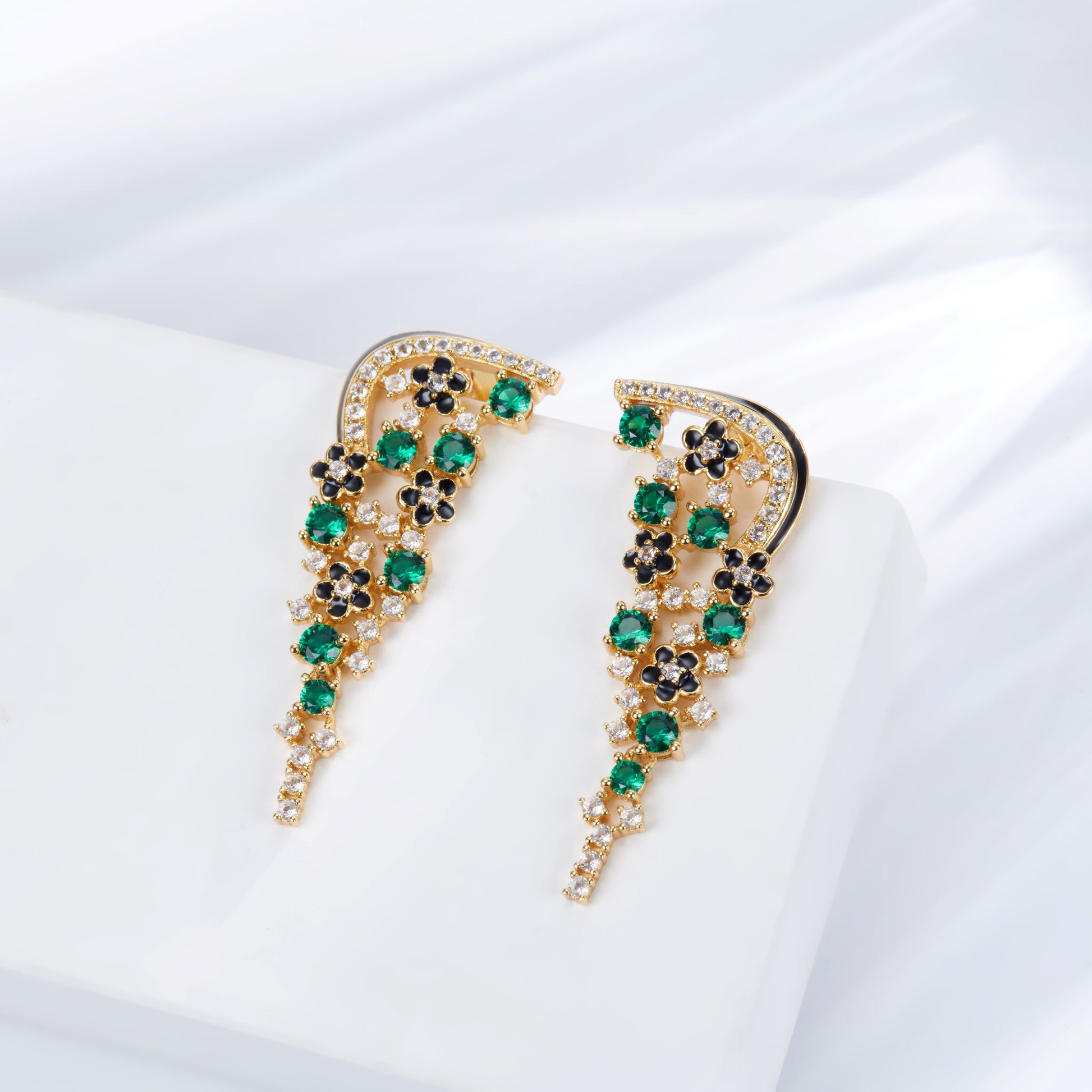 (Gold Colour) Fantasy Wings Enamel Earrings for Women