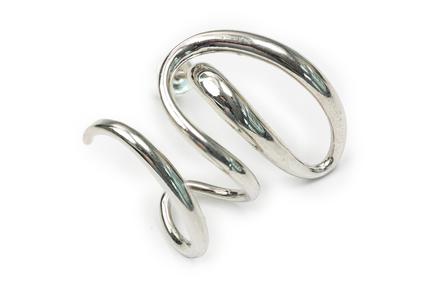 Silver Curve Studs (Only One Not In Pair)