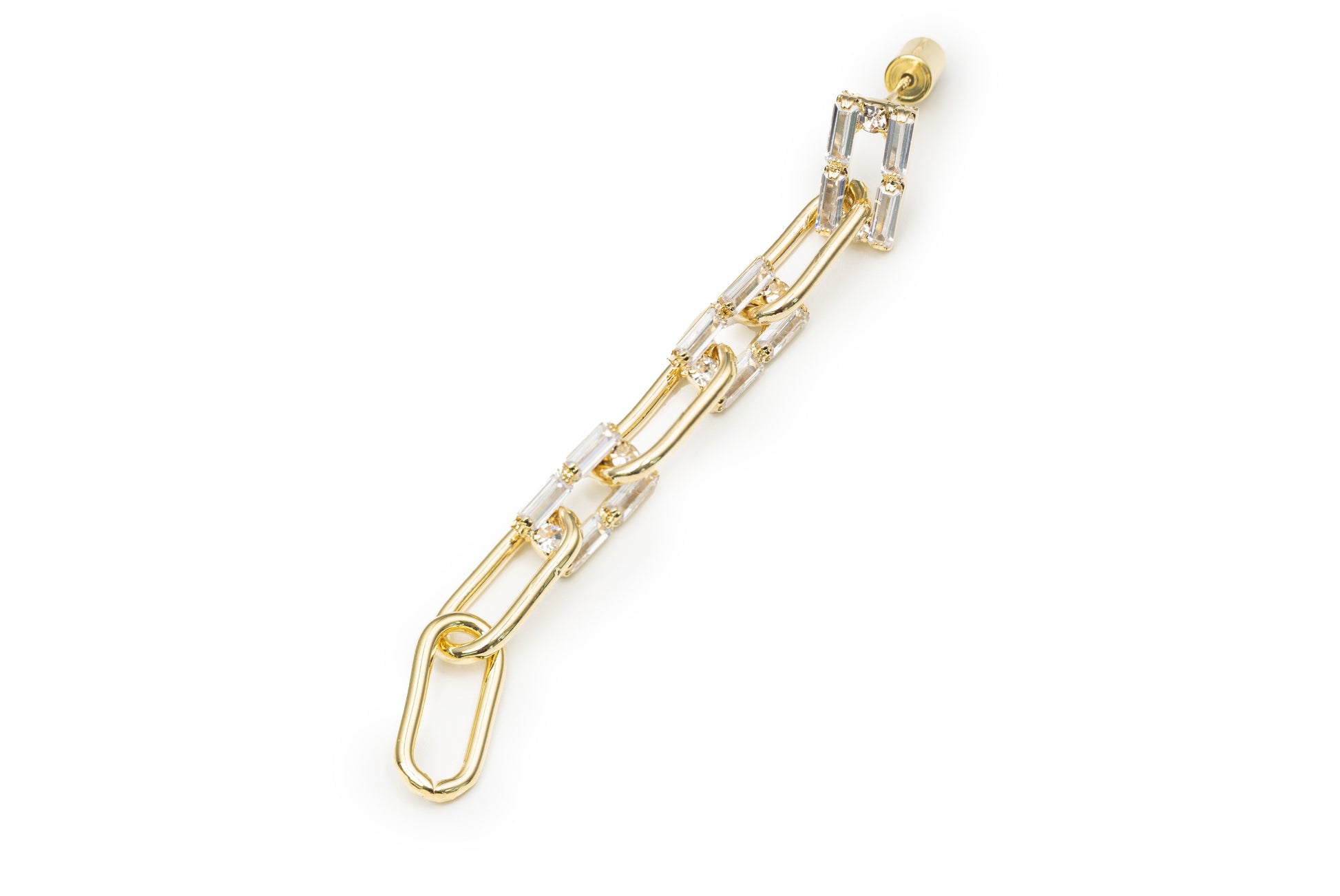 Golden Chain Drop Earrings - Golden Drop Earrings for Women (long)