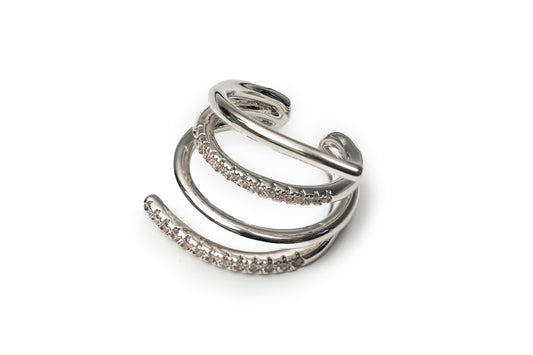 Silver Sparkle Ear Clip (Only One Not In Pair)