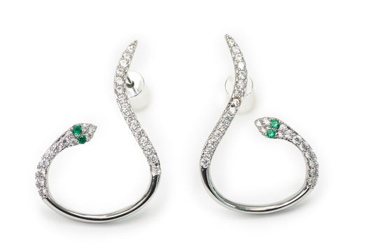 Silver Colour Snake Studs for Women