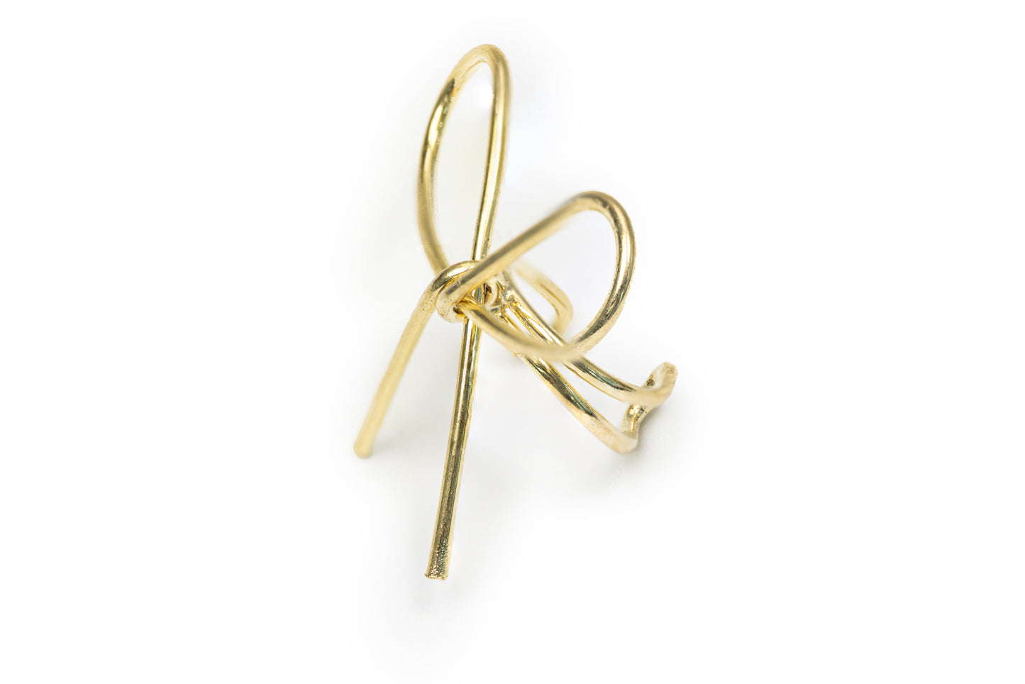 Planderful Golden Bow Ear Clip - Golden Clip for Women (Only One Not in Pair)