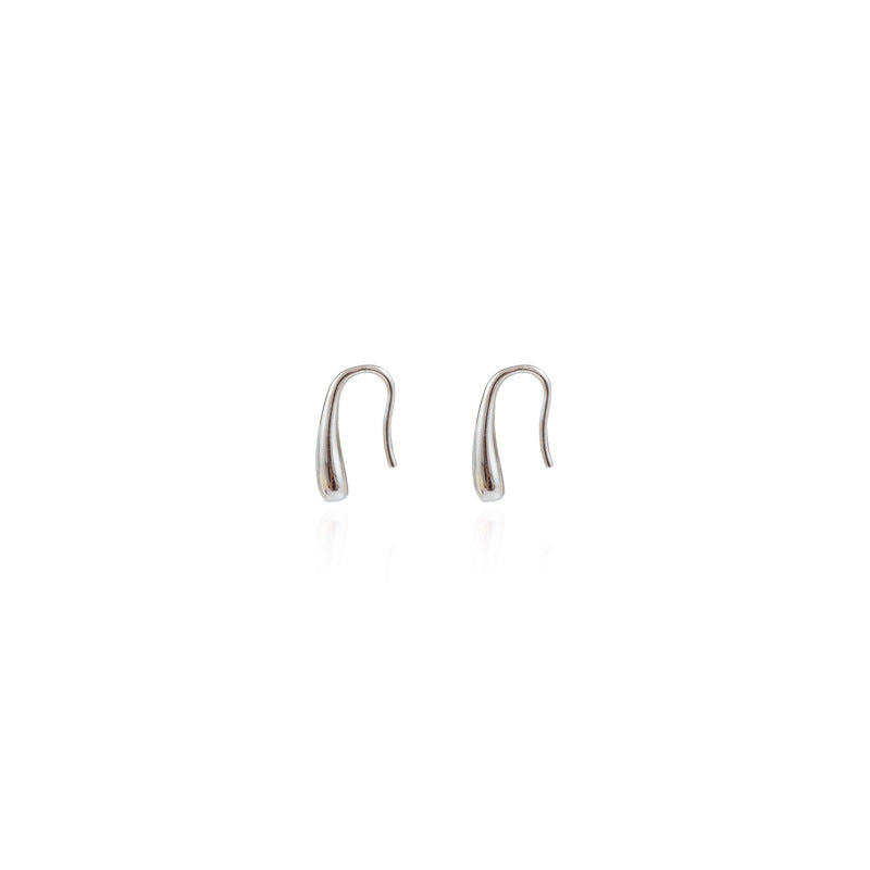 Water Drop Ear Hook Silver Studs Earrings for Women