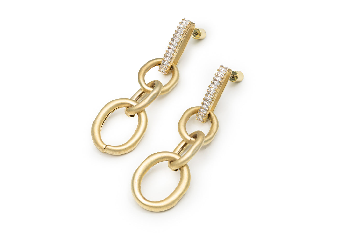 Golden Chain Drop Earrings - Golden Drop Earrings for Women