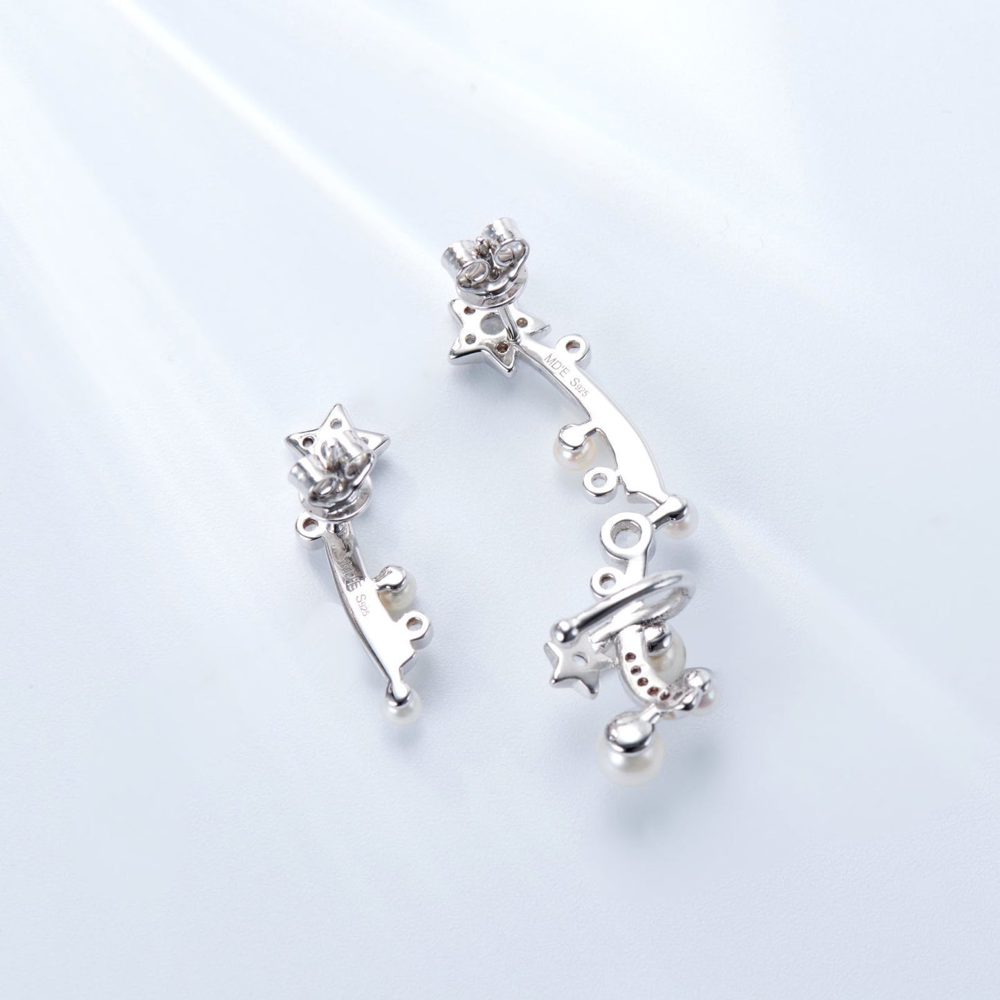 Meteor Enamel Ear Bone Clips and Studs Earrings for Women