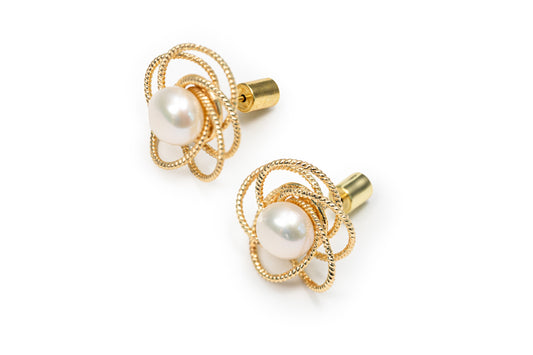 Flower Studs - Golden Studs for Women