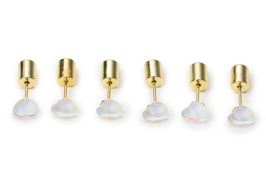 Planderful Transparent Heart Studs Pack