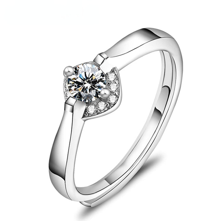3A Zircon Soleste Halo Silver Ring for Women