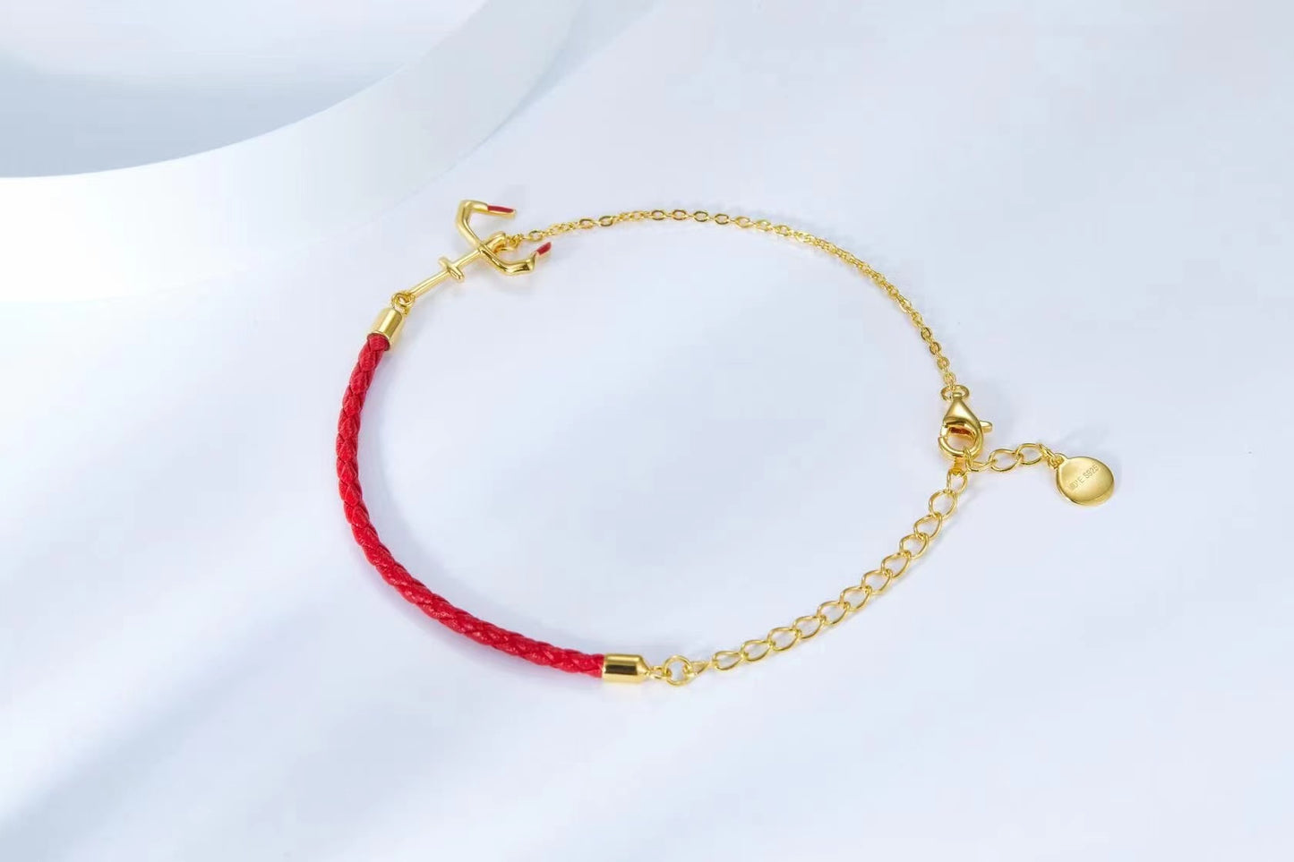 Golden Chain with Enamel Bracelet for Women