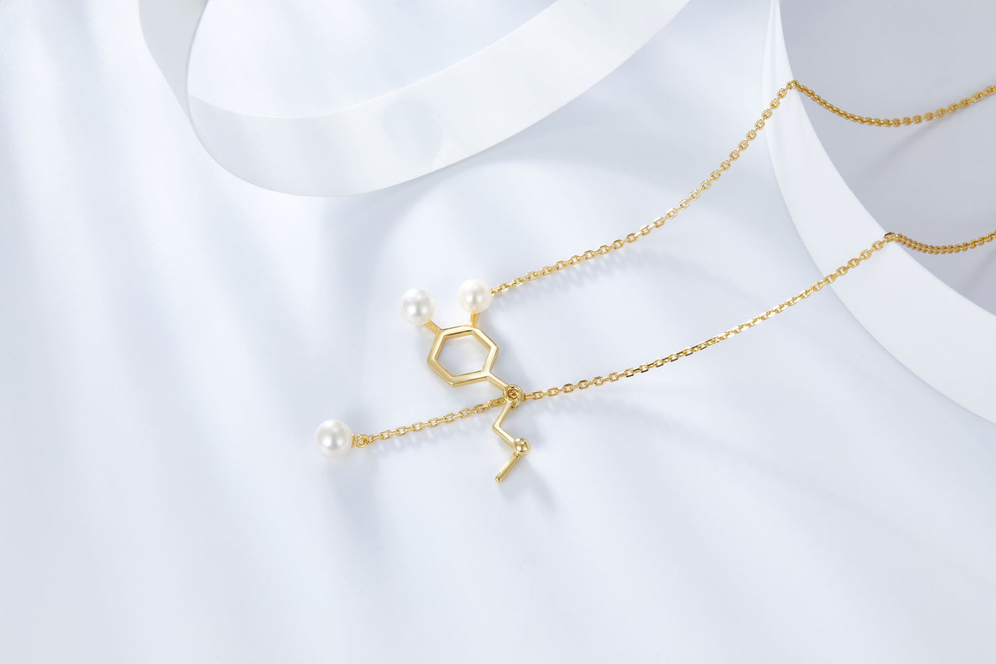 Molecule Structure Pearl Necklace
