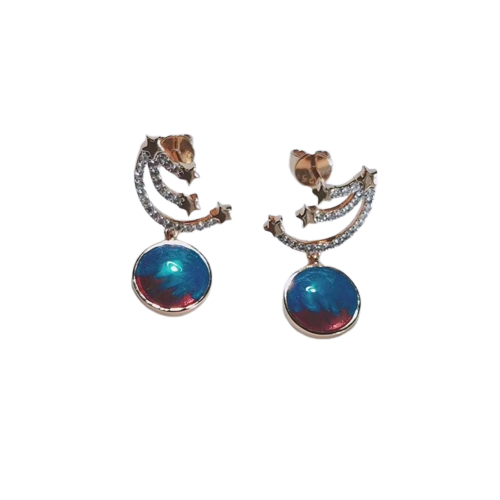 Meteor Star Enamel Dorp Earrings for Women