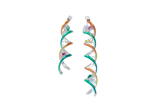 DNA Enamel Pendant Earrings for Women