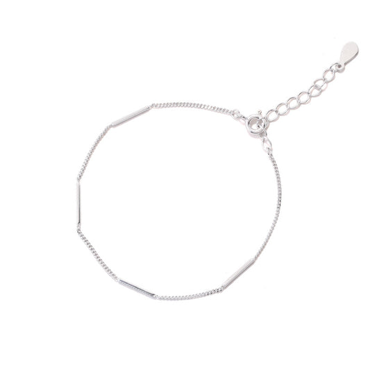 Stripe Line Silver Bracelet for Women