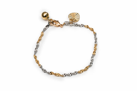 Bi-Colour Light Helix Bracelet with Japanese Fan for Women