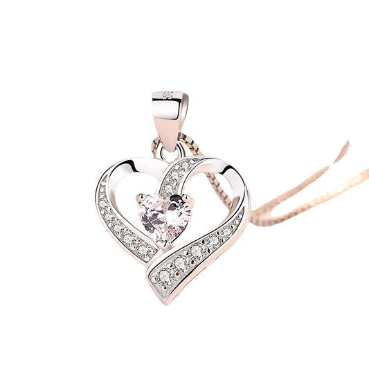 (Pendant Only) Valentine's Day Gift Love Zircon Silver Pendant for Women