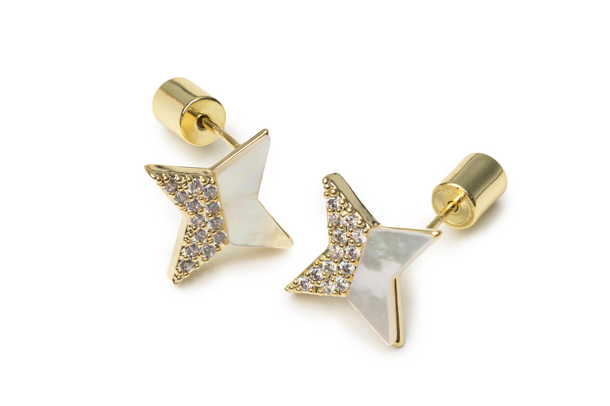 Planderful Cross Star Studs - Golden Studs for Women
