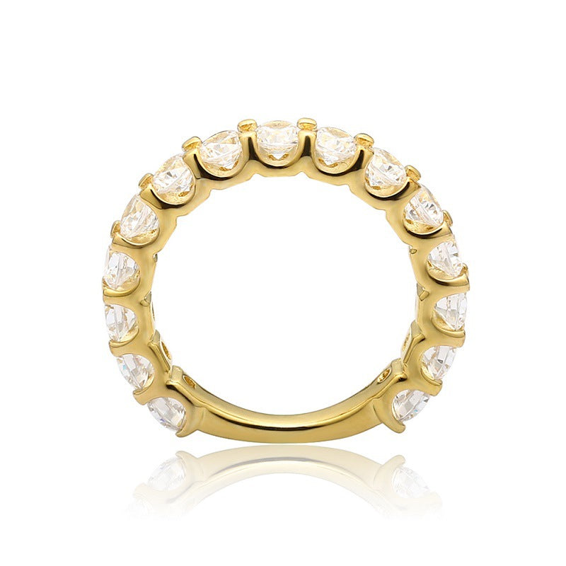 Luxury Temperament Fashion S925 Sterling Silver Zircon Ring for Women