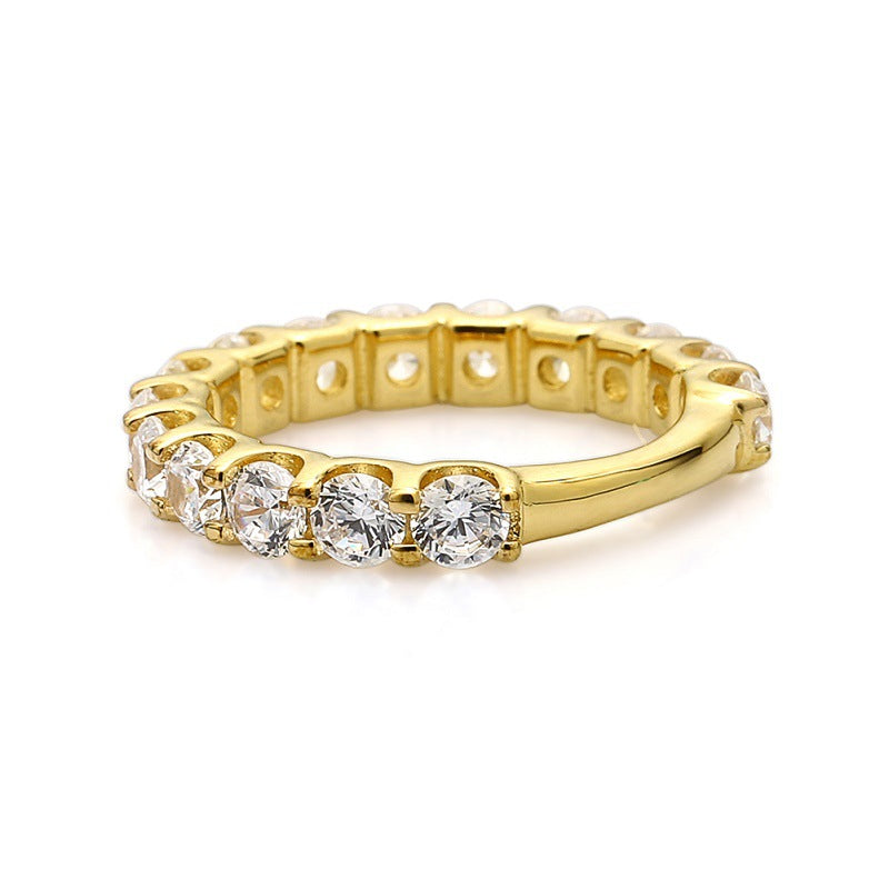 Luxury Temperament Fashion S925 Sterling Silver Zircon Ring for Women