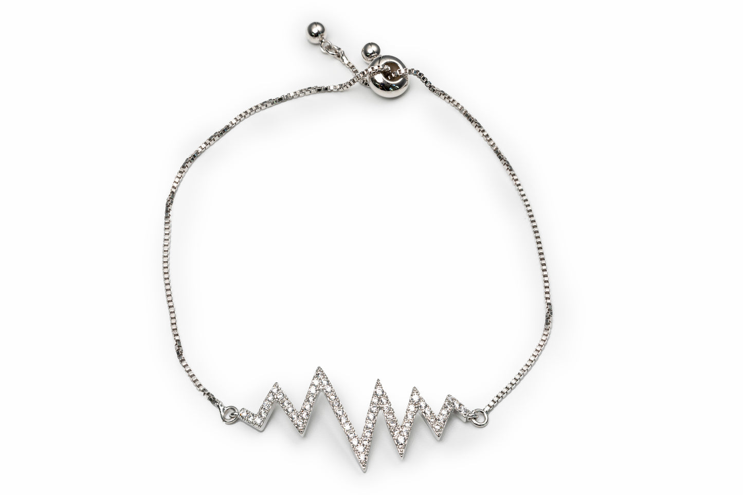 Silver Music Graphs Zircon Bracelet for Women