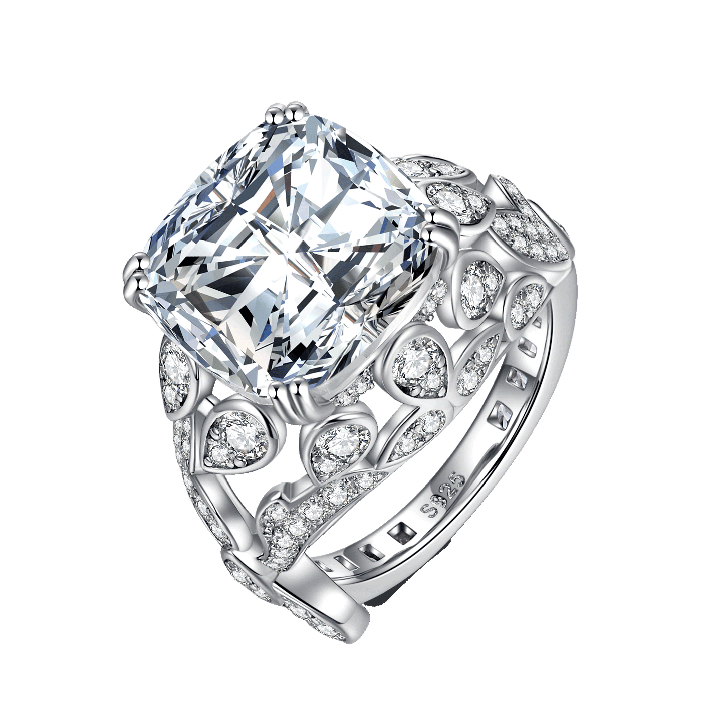 Complex Moissanite Ring for Women