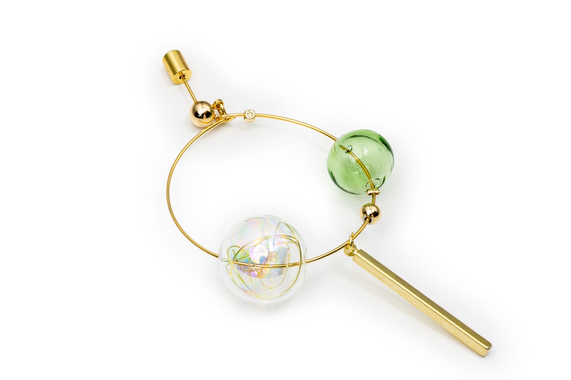 Magic Bubble Drop Earrings - Golden Drop Earrings for Women
