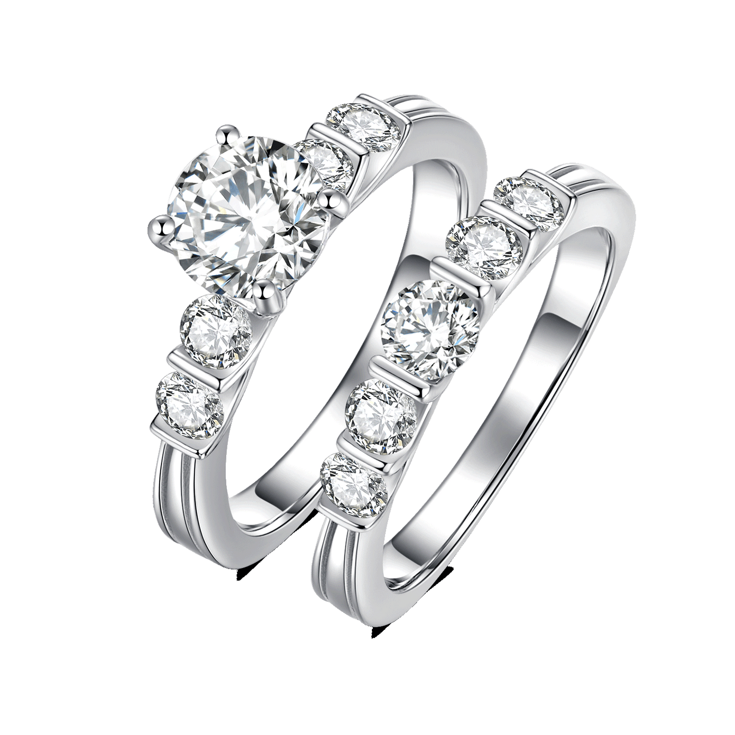 Semi Eternity Moissanite Band Ring for Women