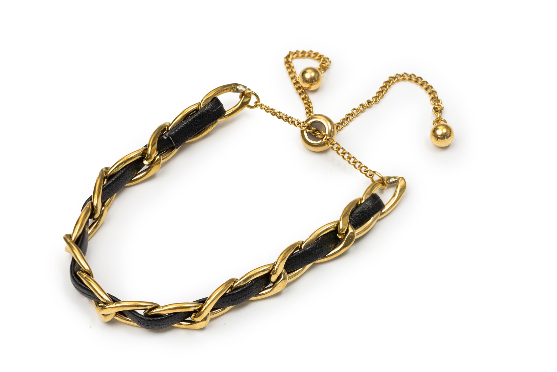 Planderful Golden Leather Bracelet - Golden Bracelet for Women