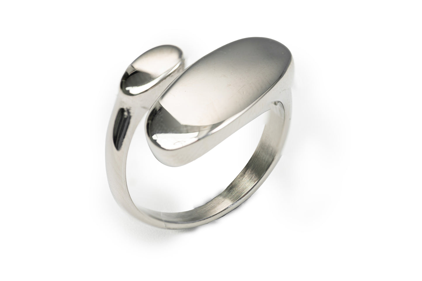 Planderful Glazed Curve Ring - Silver Ring for Women