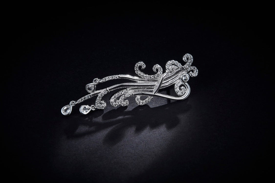 Spoondrift Enamel Silver Drop Earrings for Women