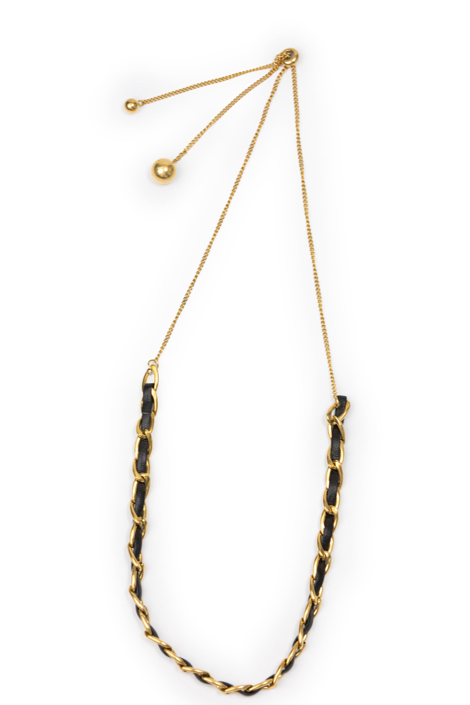 Planderful Golden Leather Necklace - Golden Necklace for Women