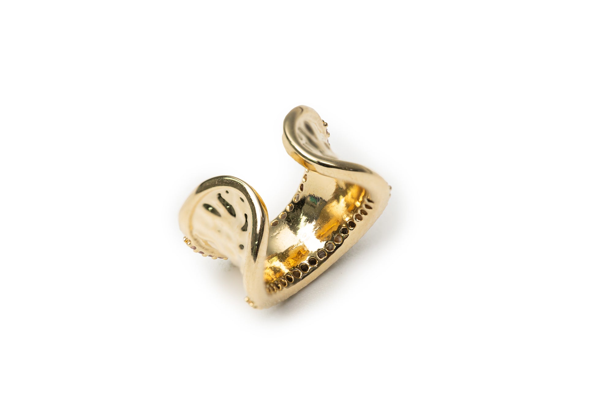 Curve Ear Clip - Golden Clip for Women (Only One Not In Pair)