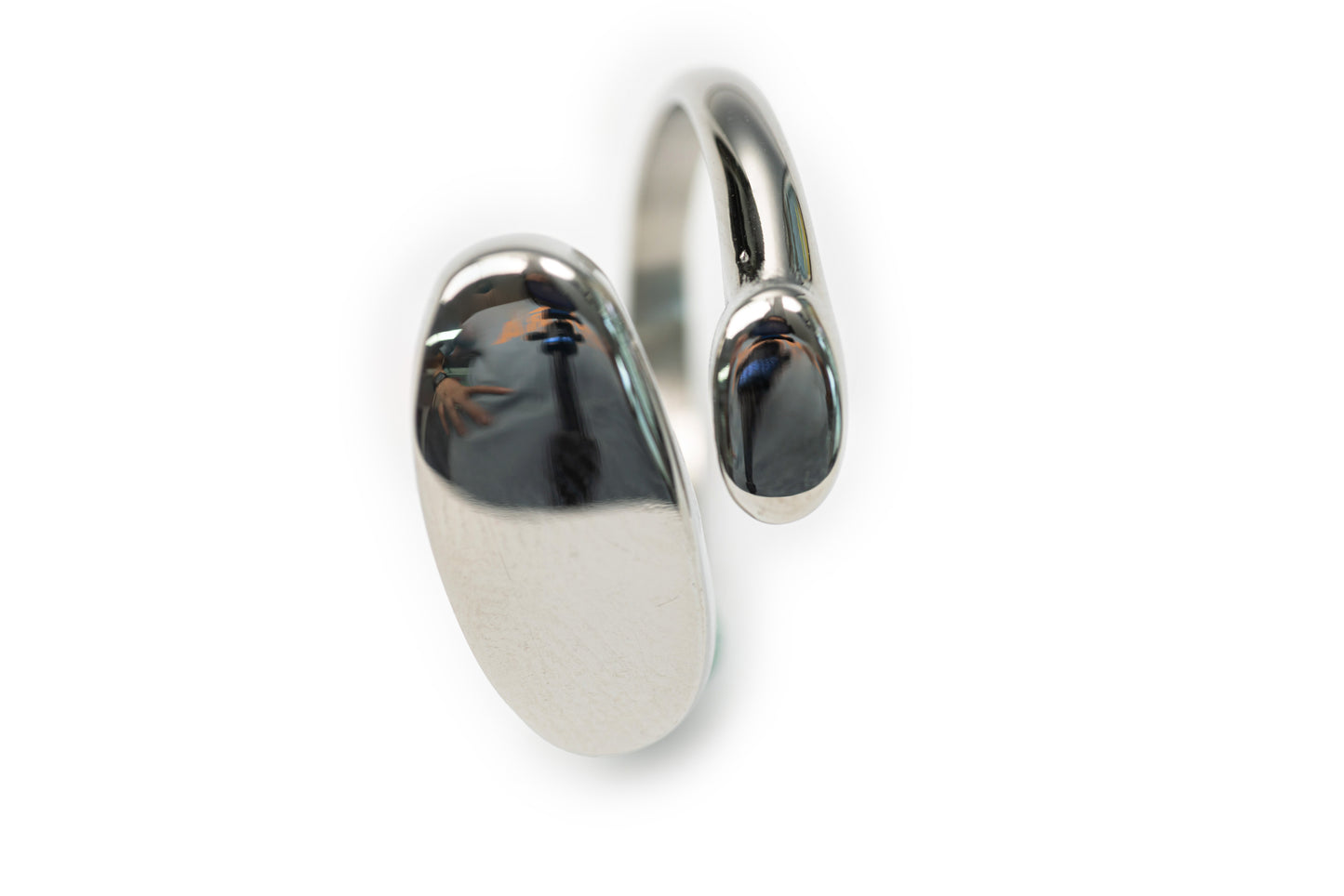 Planderful Glazed Curve Ring - Silver Ring for Women
