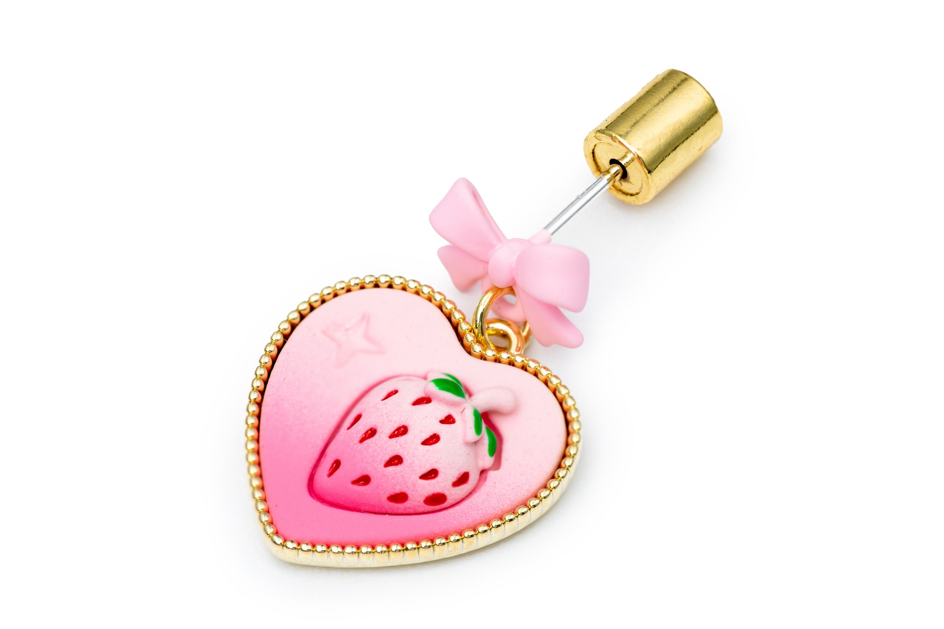 Sweet Strawberry Heart Studs -Pink Studs for Women