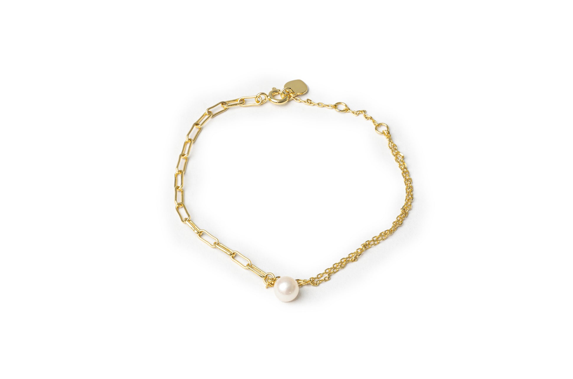 Single Pearl Bracelet (large fresh water pearl,14K gold)