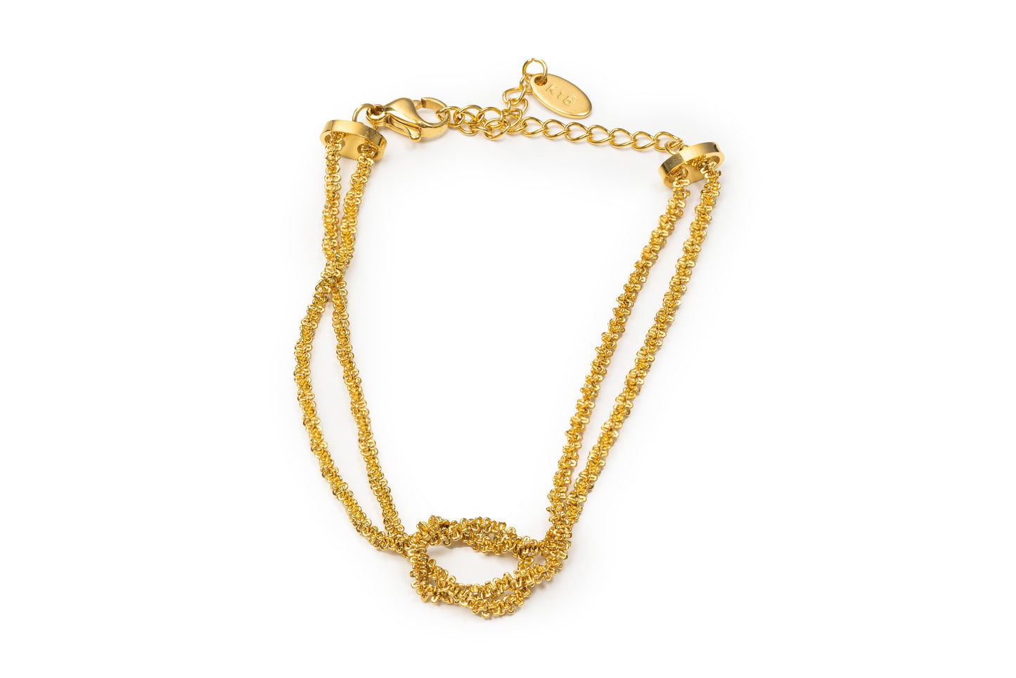 Planderful Golden Twisted Knot Bracelet - Golden Bracelet for Women