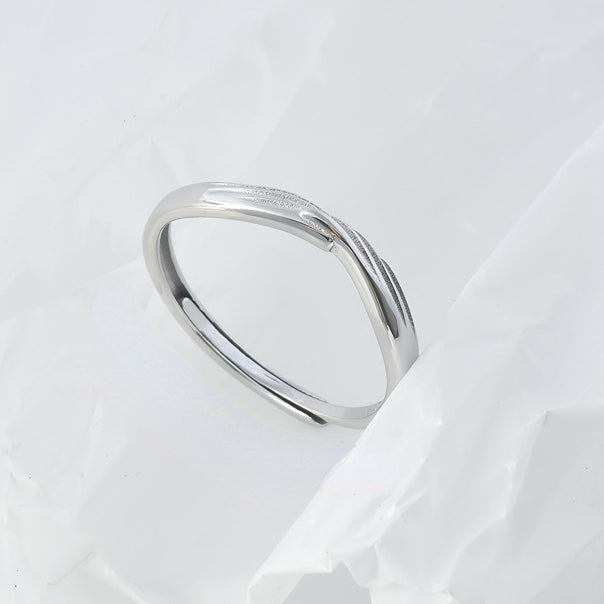 Wings Design Silver Couple Ring