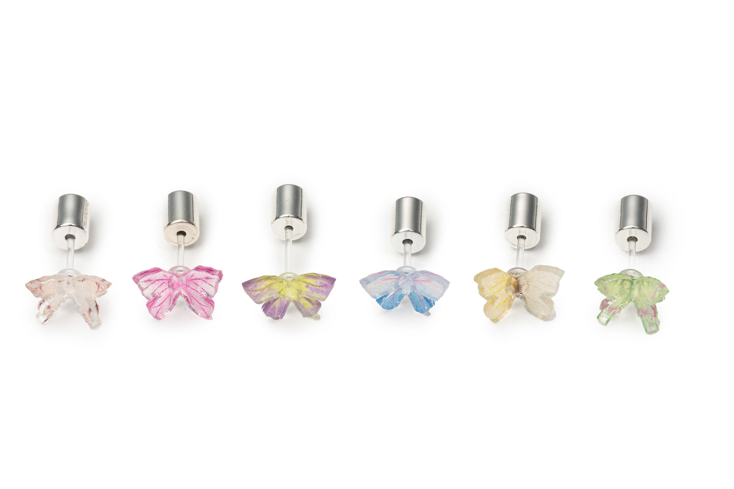 Planderful Colourful Butterfly Studs Pack -Colourful Studs for Women