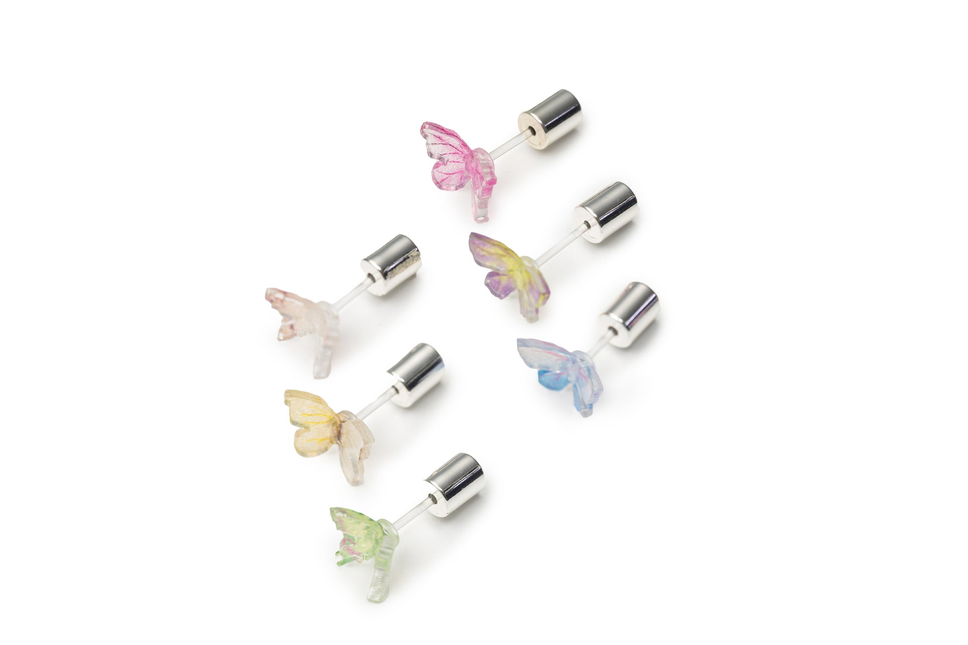 Planderful Colourful Butterfly Studs Pack -Colourful Studs for Women