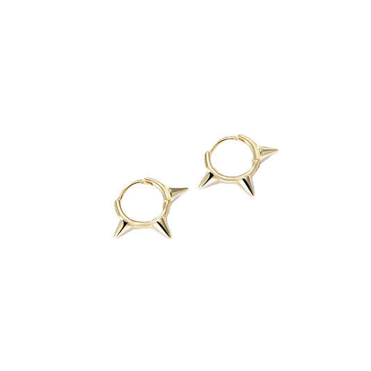 Punk Style Spiked Tapered Silver Studs Earrings for Women